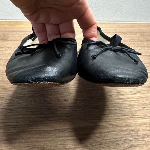 Loeffler Randall Black Leather Flats with Bow - Picture 4 of 6